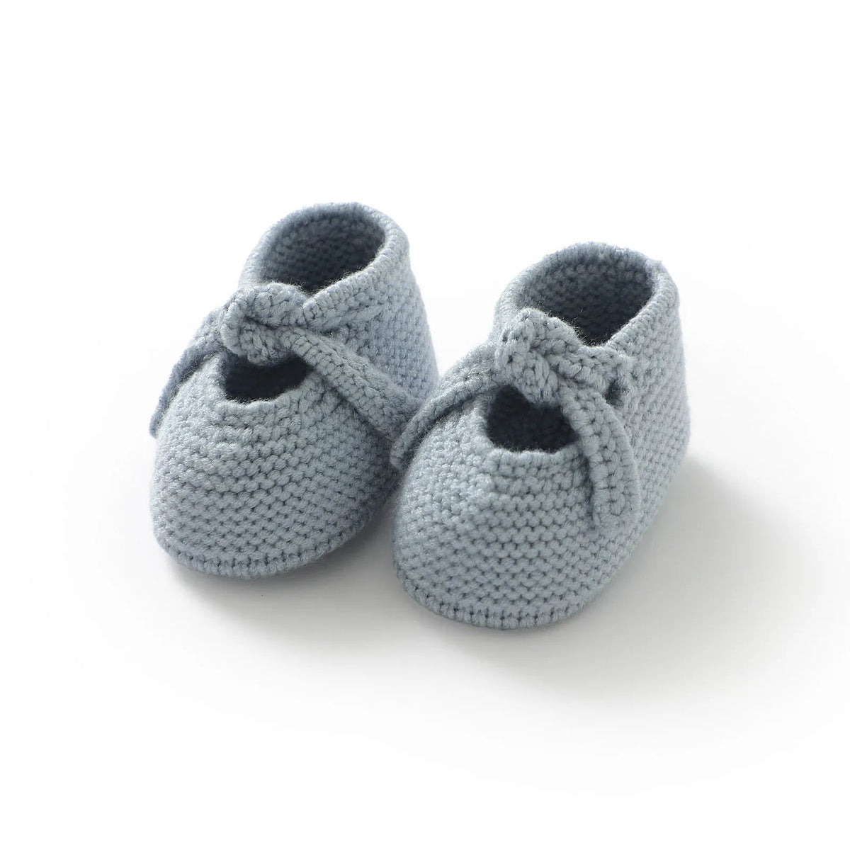 Dusty Blue / 0-3M The First Cuddles Knitted Booties