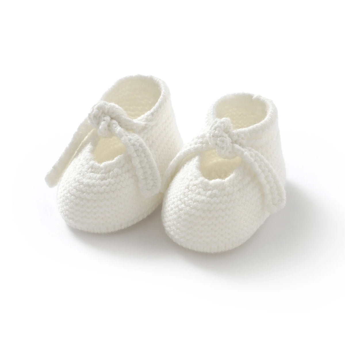 Cream White / 0-3M The First Cuddles Knitted Booties