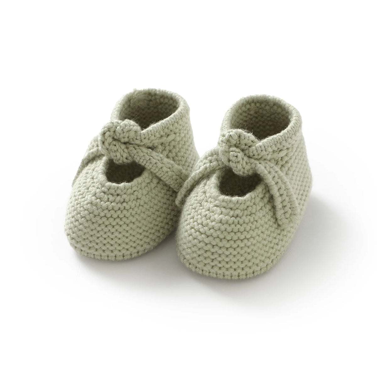 Sage Green / 6-12M The First Cuddles Knitted Booties