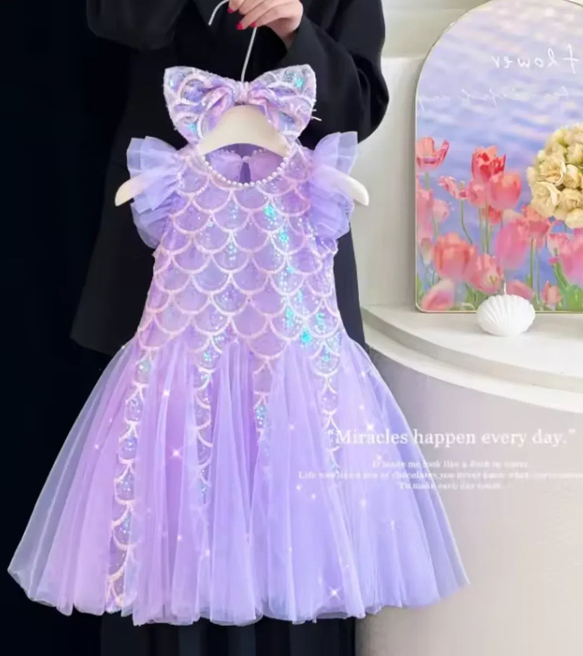 3T / Purple The Iridescent Gem Dress &amp; Bow Set