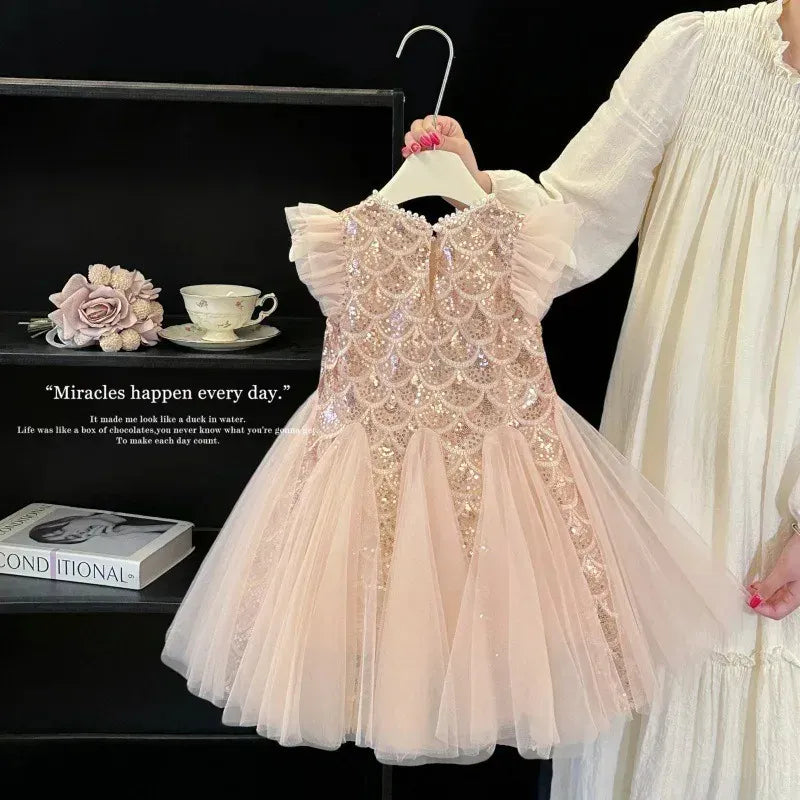 The Iridescent Gem Dress & Bow Set