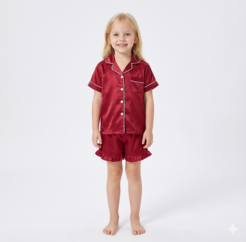 The Little Dreamer Satin Pajama Set