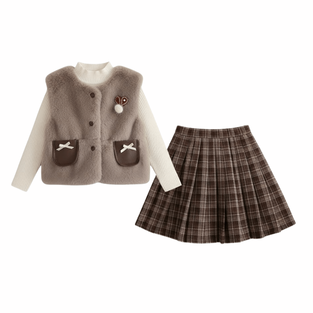 Brown Vest Set / 7T The Little Scholar Set