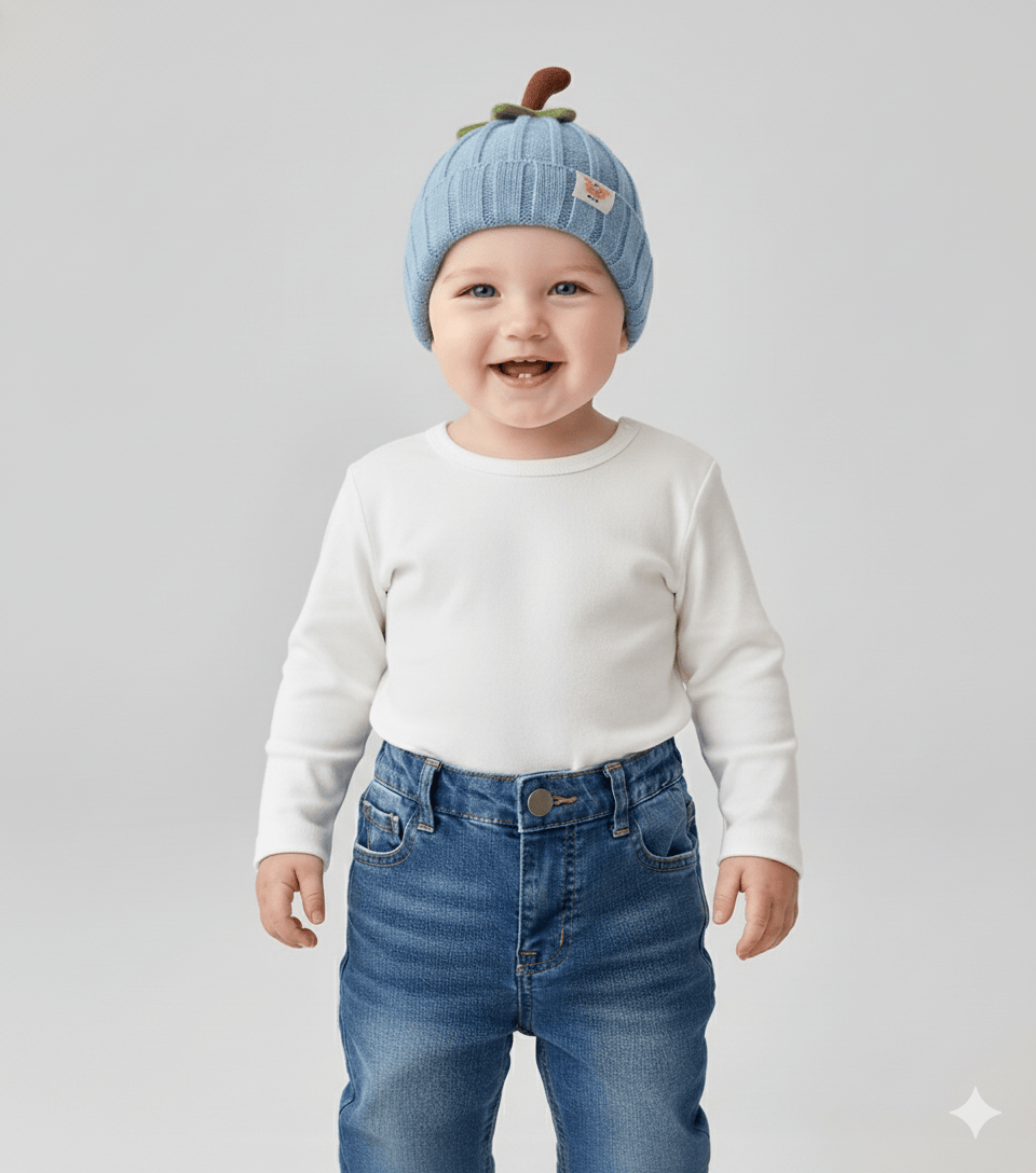 The Little Sprout Ribbed Knit Baby Beanie