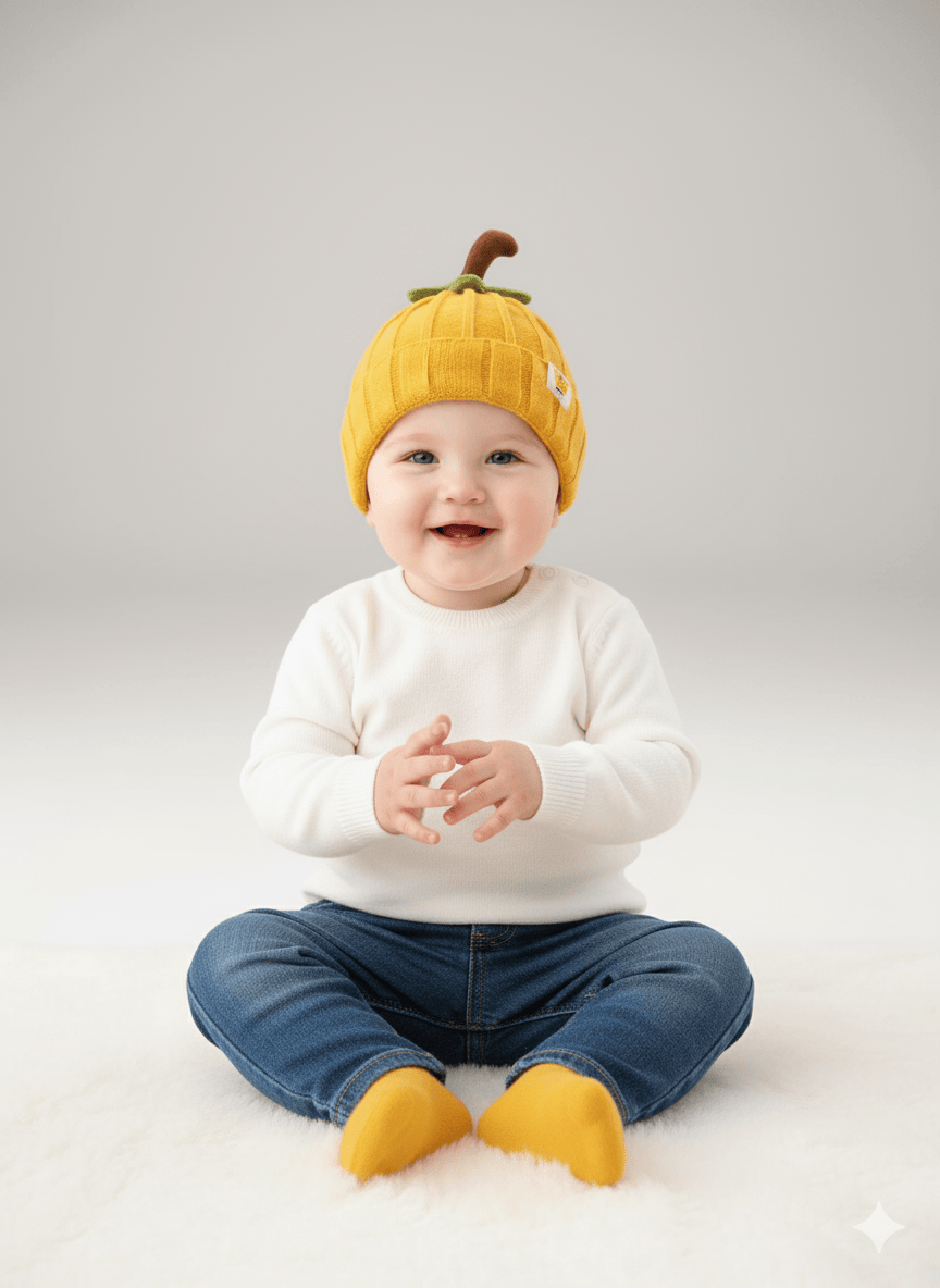 The Little Sprout Ribbed Knit Baby Beanie