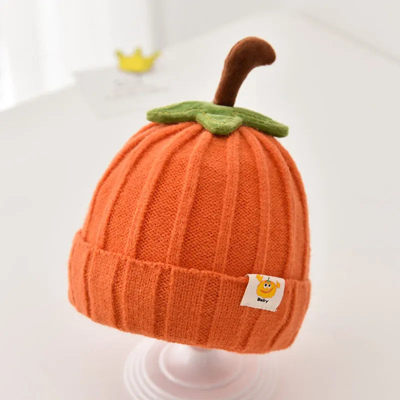 Orange / 6M-3T The Little Sprout Ribbed Knit Baby Beanie
