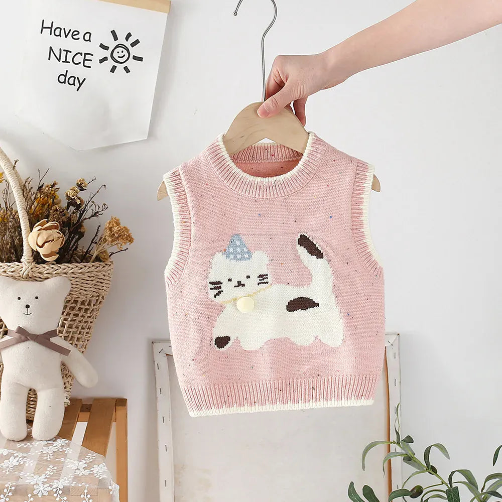 Blush Pink / 1T The Playful Pal Knit Vest