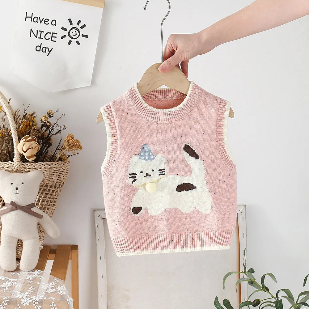 Blush Pink / 1T The Playful Pal Knit Vest