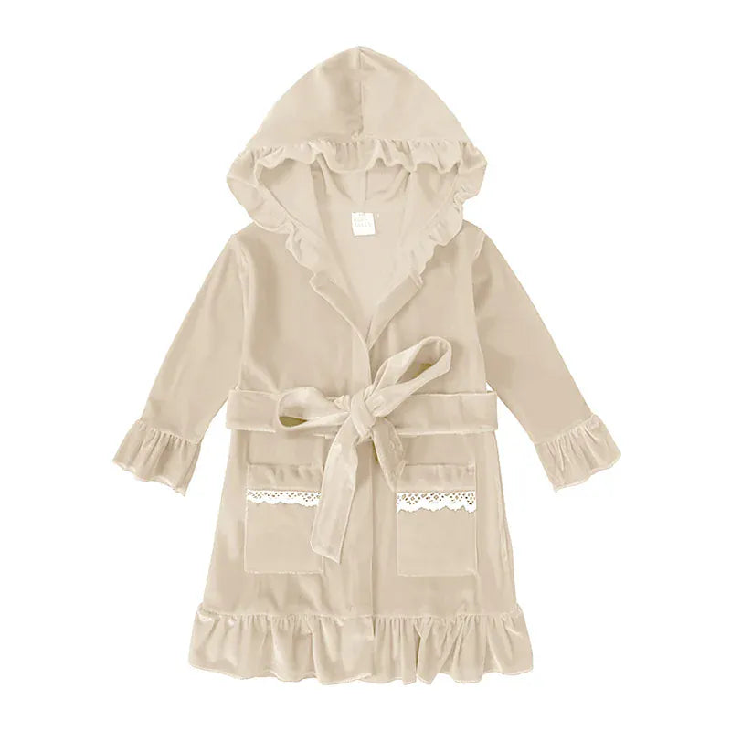 Beige / 12M The Princess Ruffle Robe