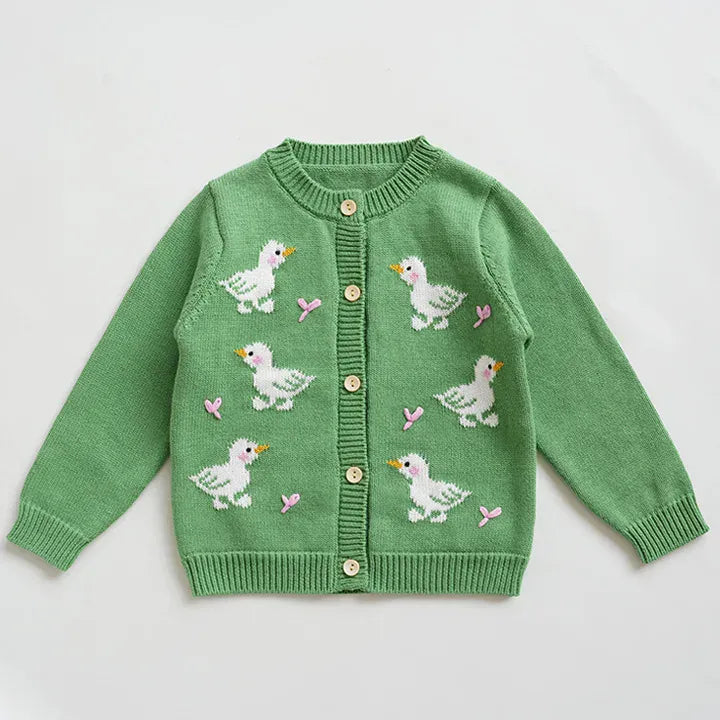 Green Goose / 2T The Storybook Cardigan