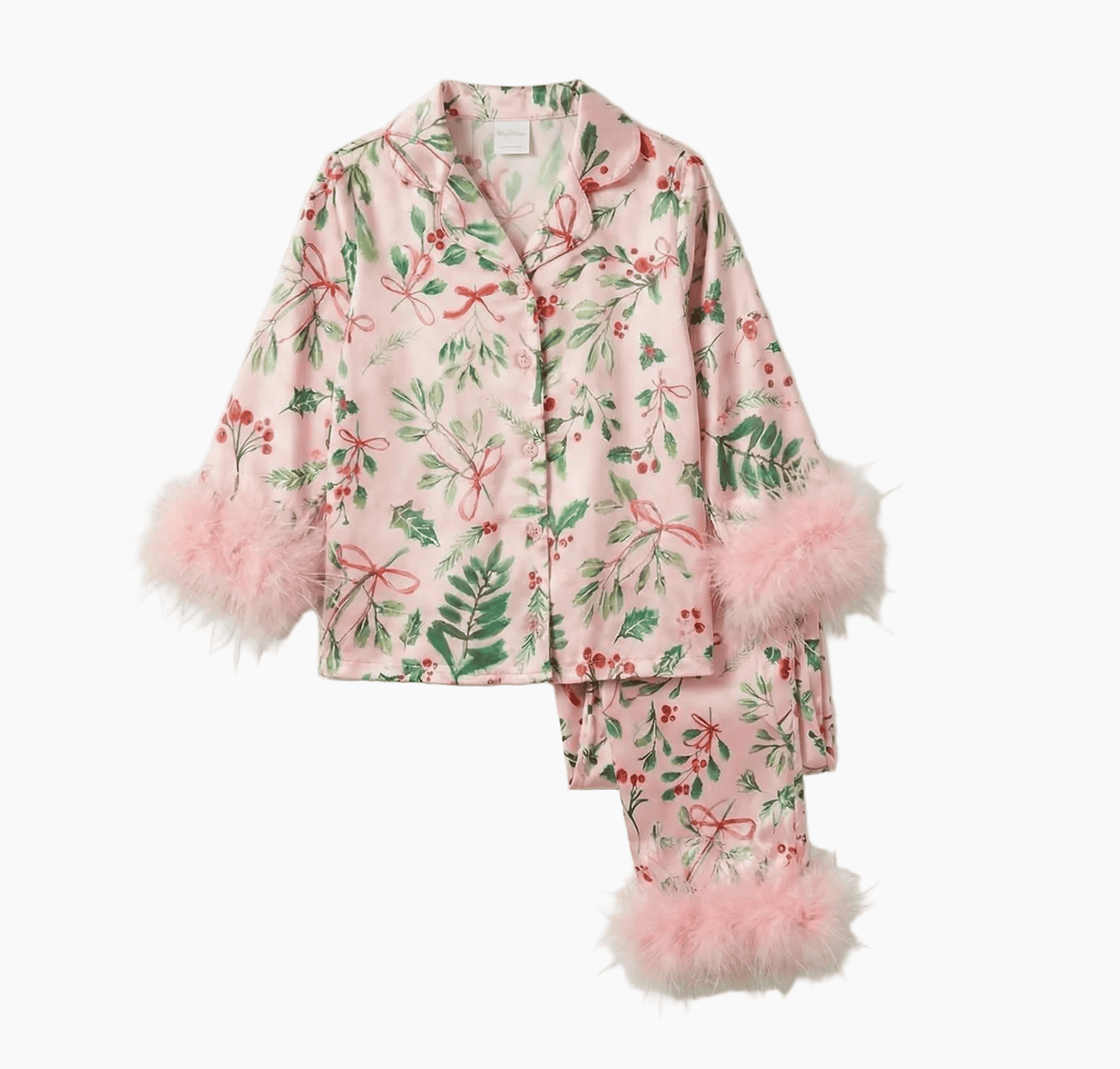 Pink Holly Floral / 24M The Sugar Plum Dreams Pajama Sets