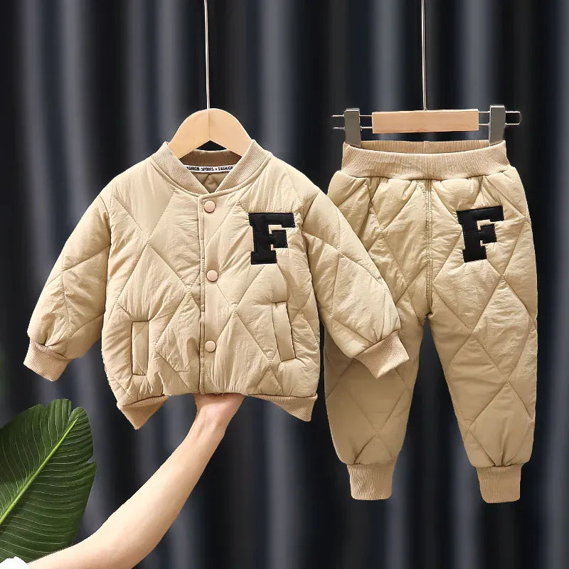 The Varsity Quilted Puffer Suit