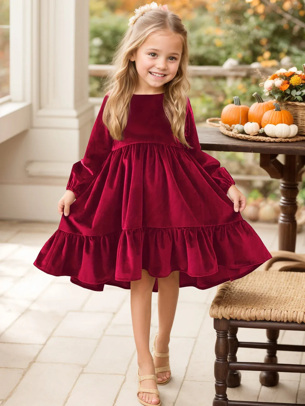 The Velvet Tiered Twirl Dress
