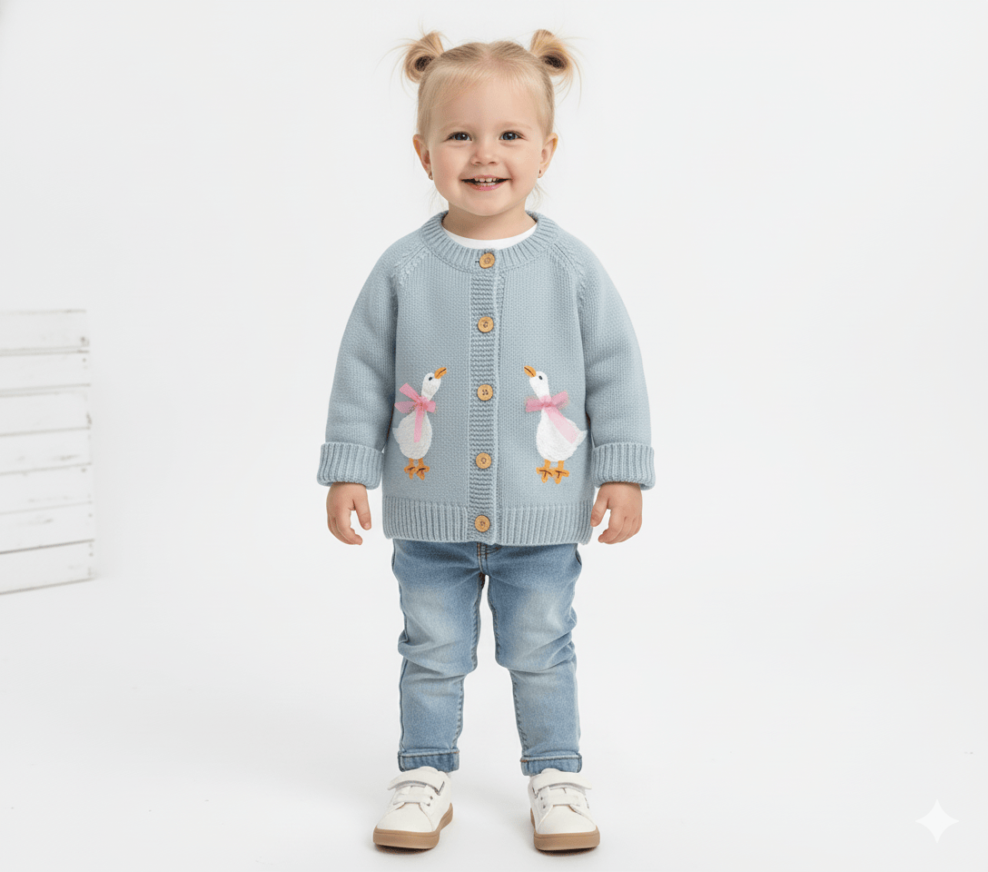 The Waddling Geese Pocket Knit Cardigan