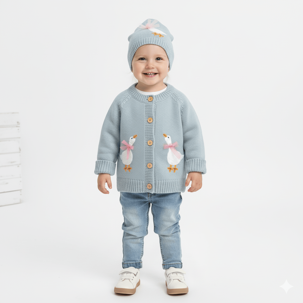 The Waddling Geese Pocket Knit Cardigan