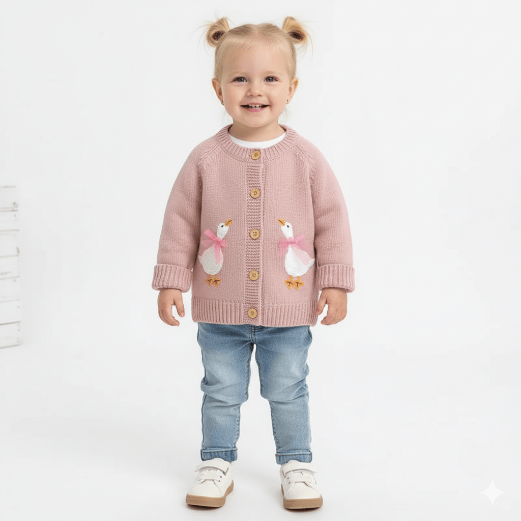 The Waddling Geese Pocket Knit Cardigan