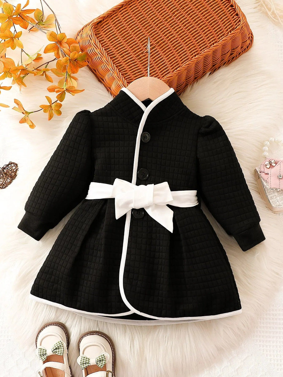 12-18M / black Thermal Belted Dres