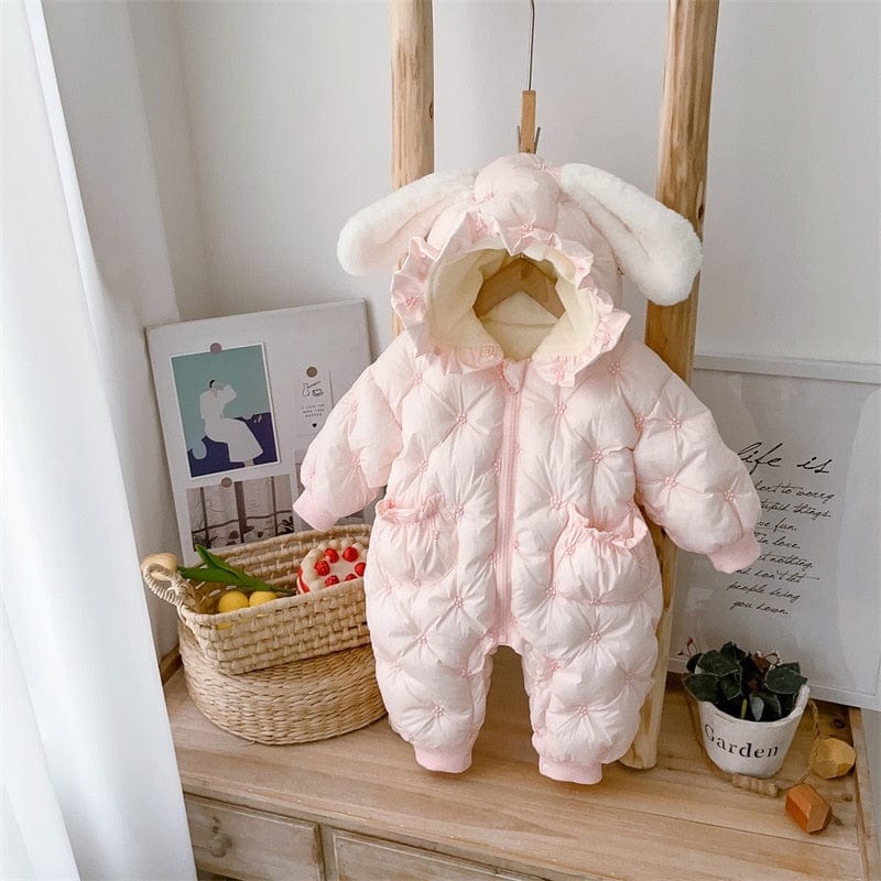 Pink / 4 to 7M / China Thicking Fleece Jumpsuit
