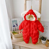 Red / 4 to 7M / China Thicking Fleece Jumpsuit