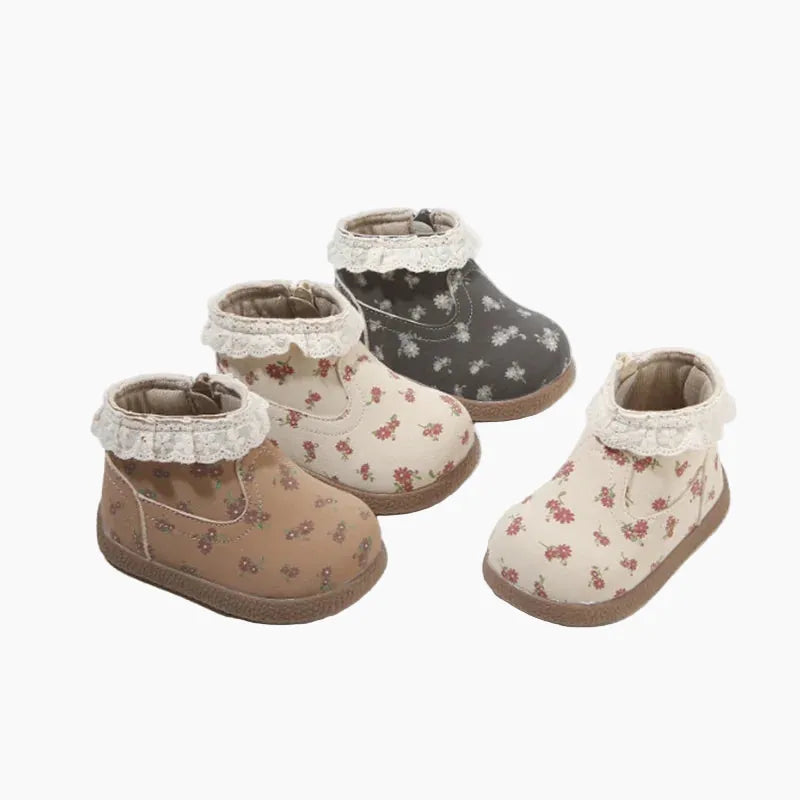 Toddler & Baby Microfiber Ankle Boots with Lace