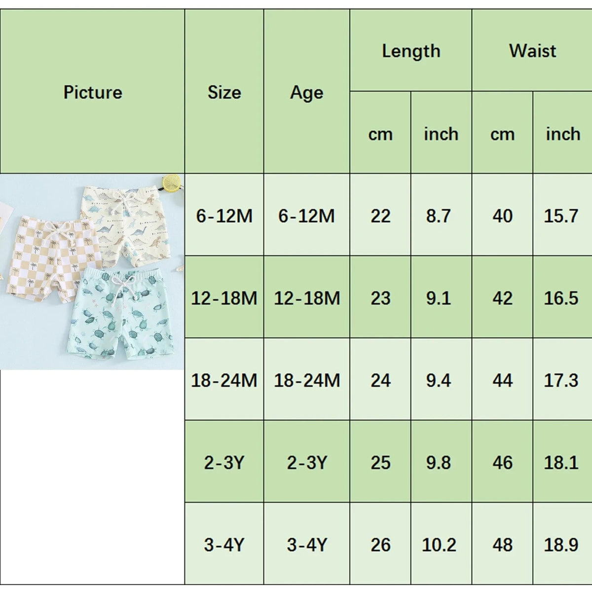 Toddler Boys Summer Swim Trunks