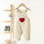 Beige / 12M Toddler Corduroy Heart Overalls