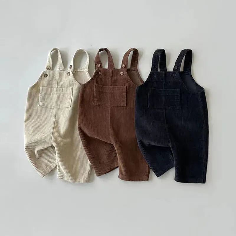 Toddler Corduroy Suspender Romper