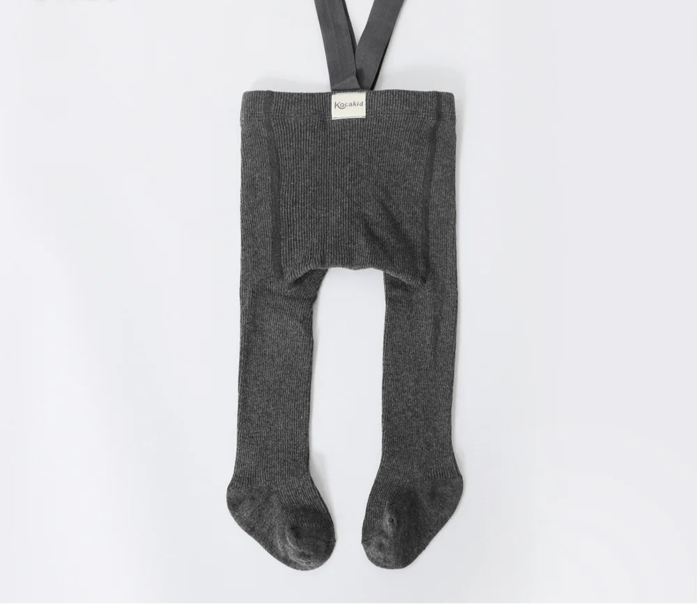 Dark Grey / 0-12M Toddler Knit Tights