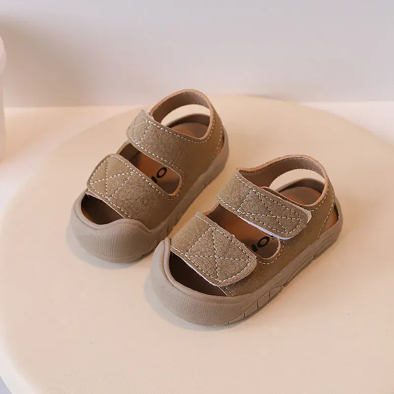 Size 15 / Khaki Toddler Soft Sole Sandals