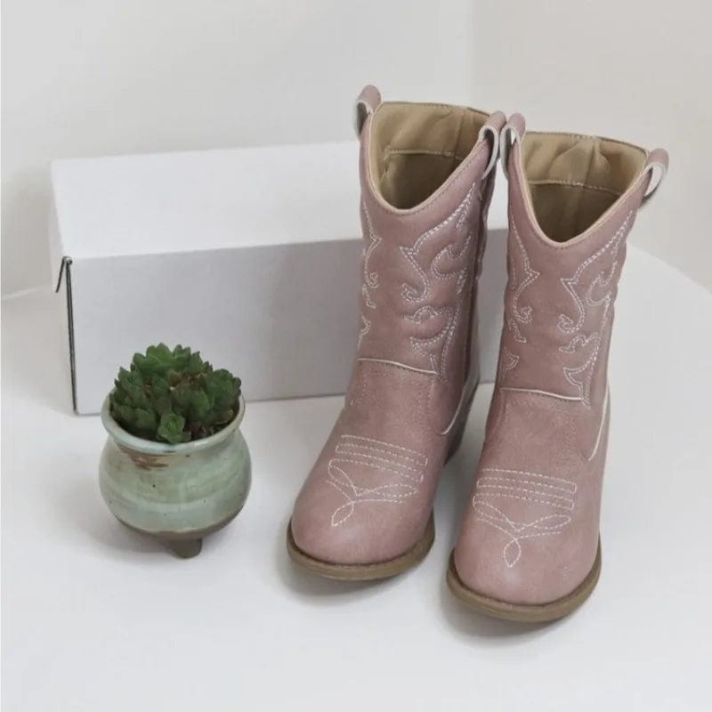 Shoes Pink / 35 Trendy Girls Mid Length Boots