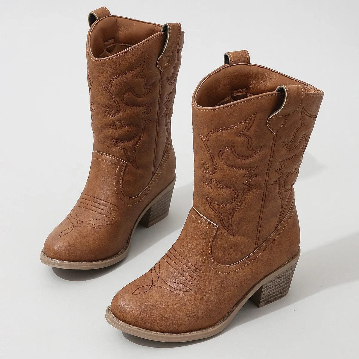 Shoes Brown / 32 Trendy Girls Mid Length Boots