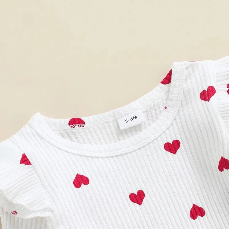 Two-Piece Suit Heart Pattern