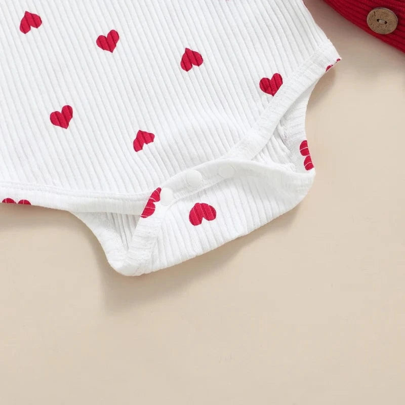 Two-Piece Suit Heart Pattern
