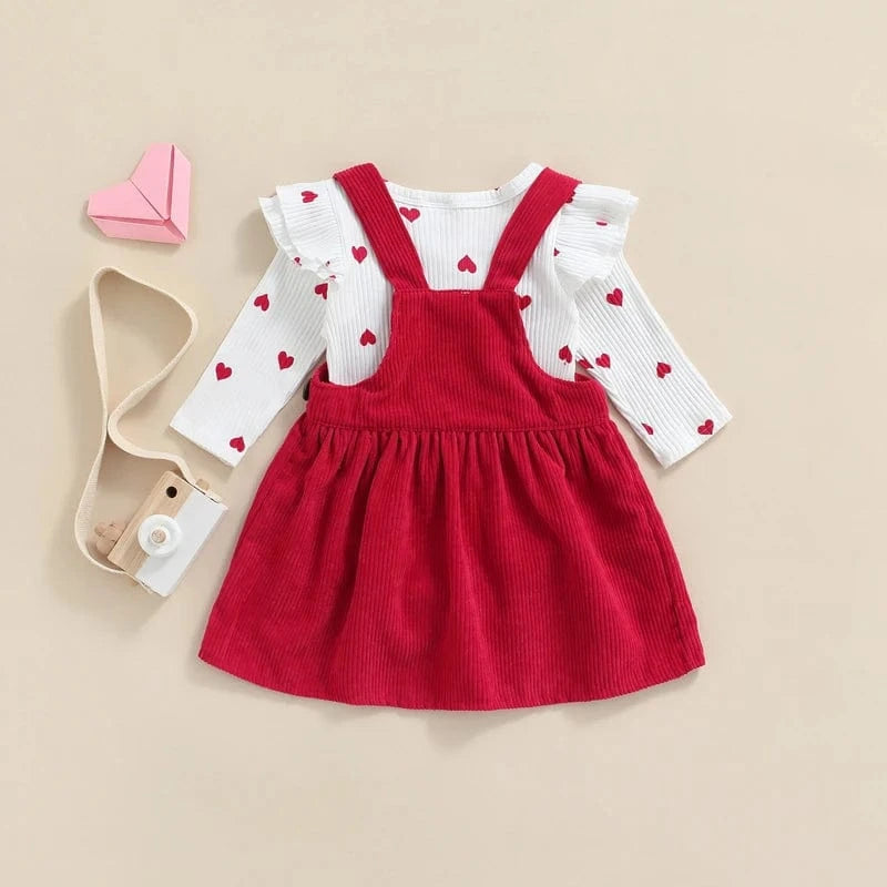 Two-Piece Suit Heart Pattern