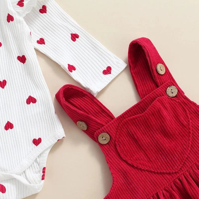 Two-Piece Suit Heart Pattern