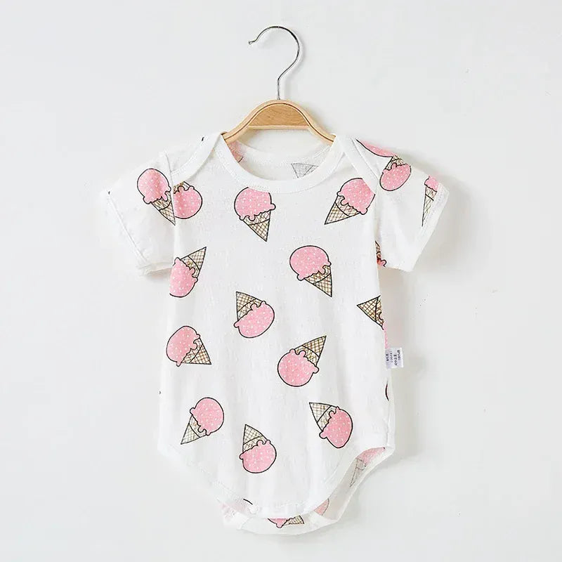 Watermelon Print / 0-3M Unisex Baby Summer Romper