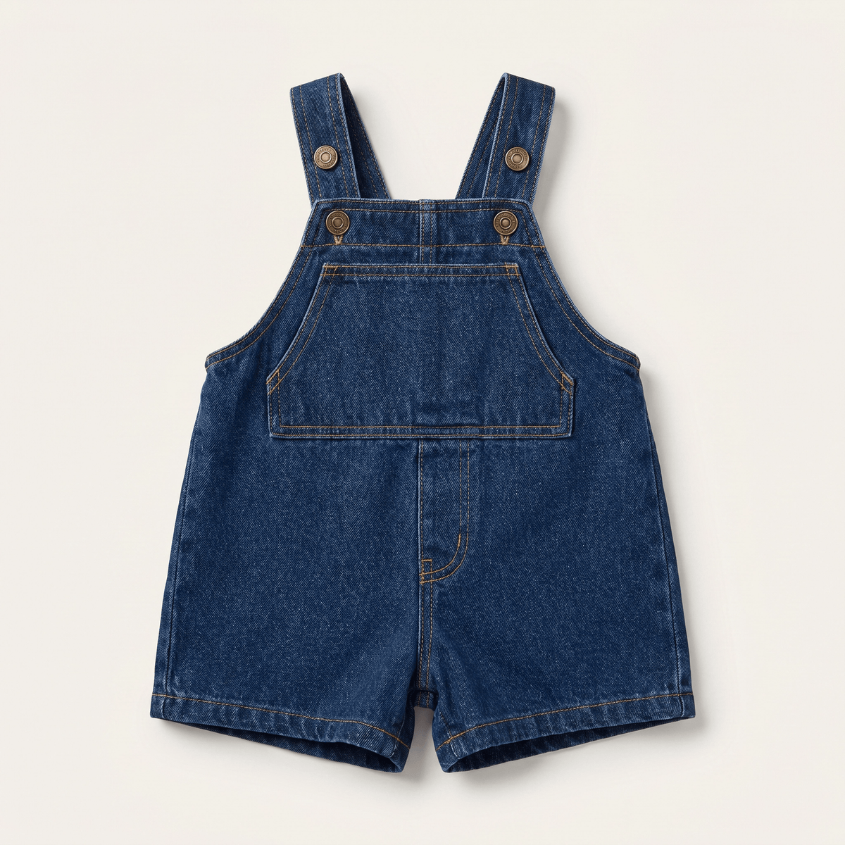 Dark Blue / 6M Unisex Denim Suspender Shorts for Babies & Toddlers