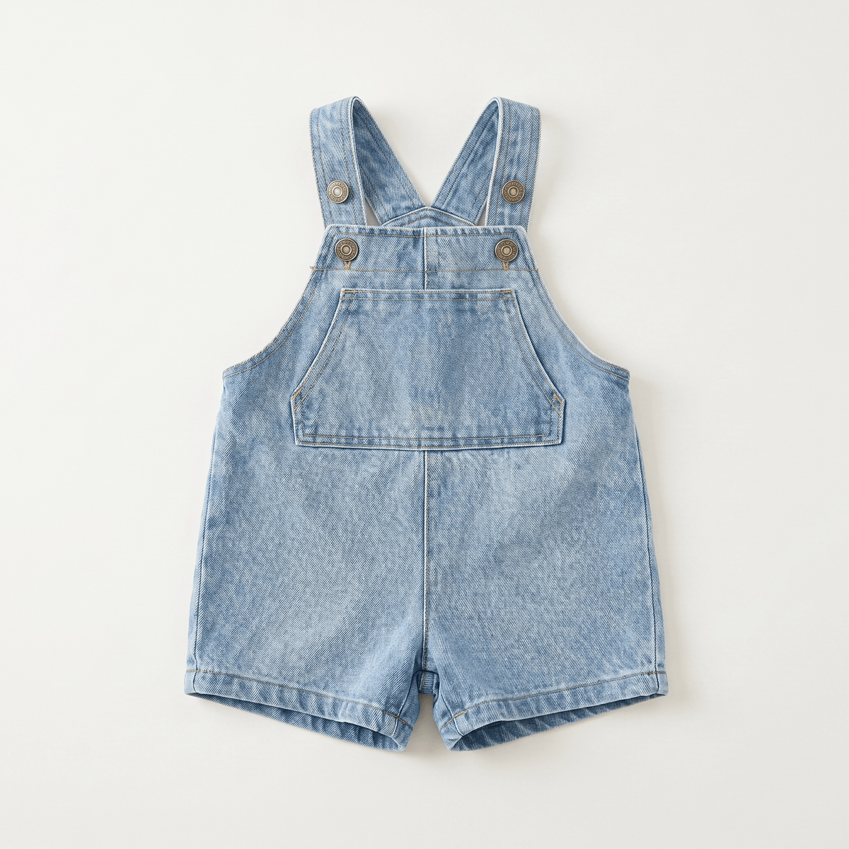 Light Blue / 6M Unisex Denim Suspender Shorts for Babies &amp; Toddlers