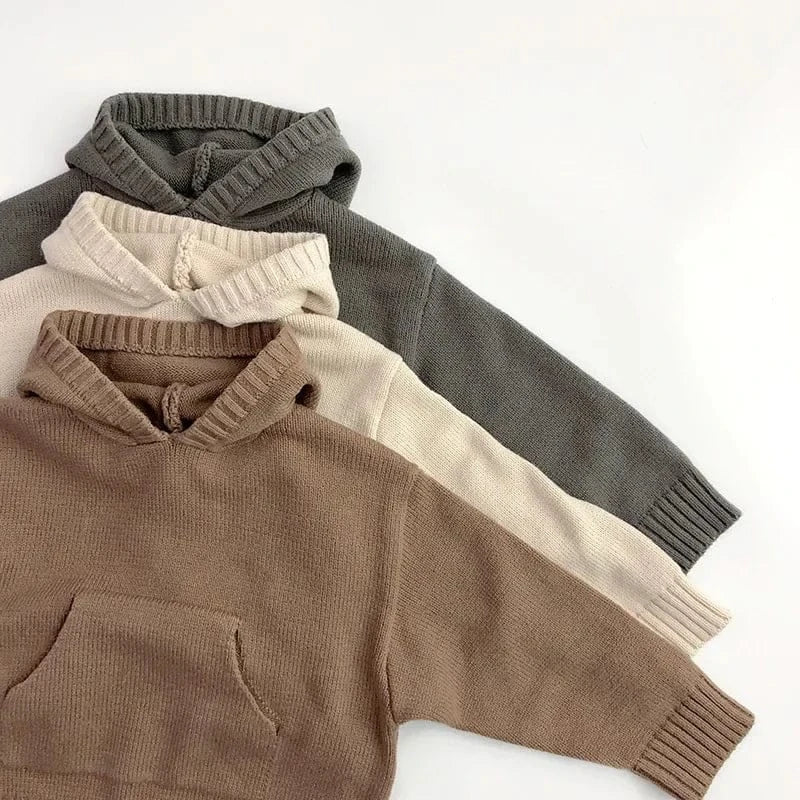 Unisex Fine-Knit Cotton Hoodie for Toddlers & Kids