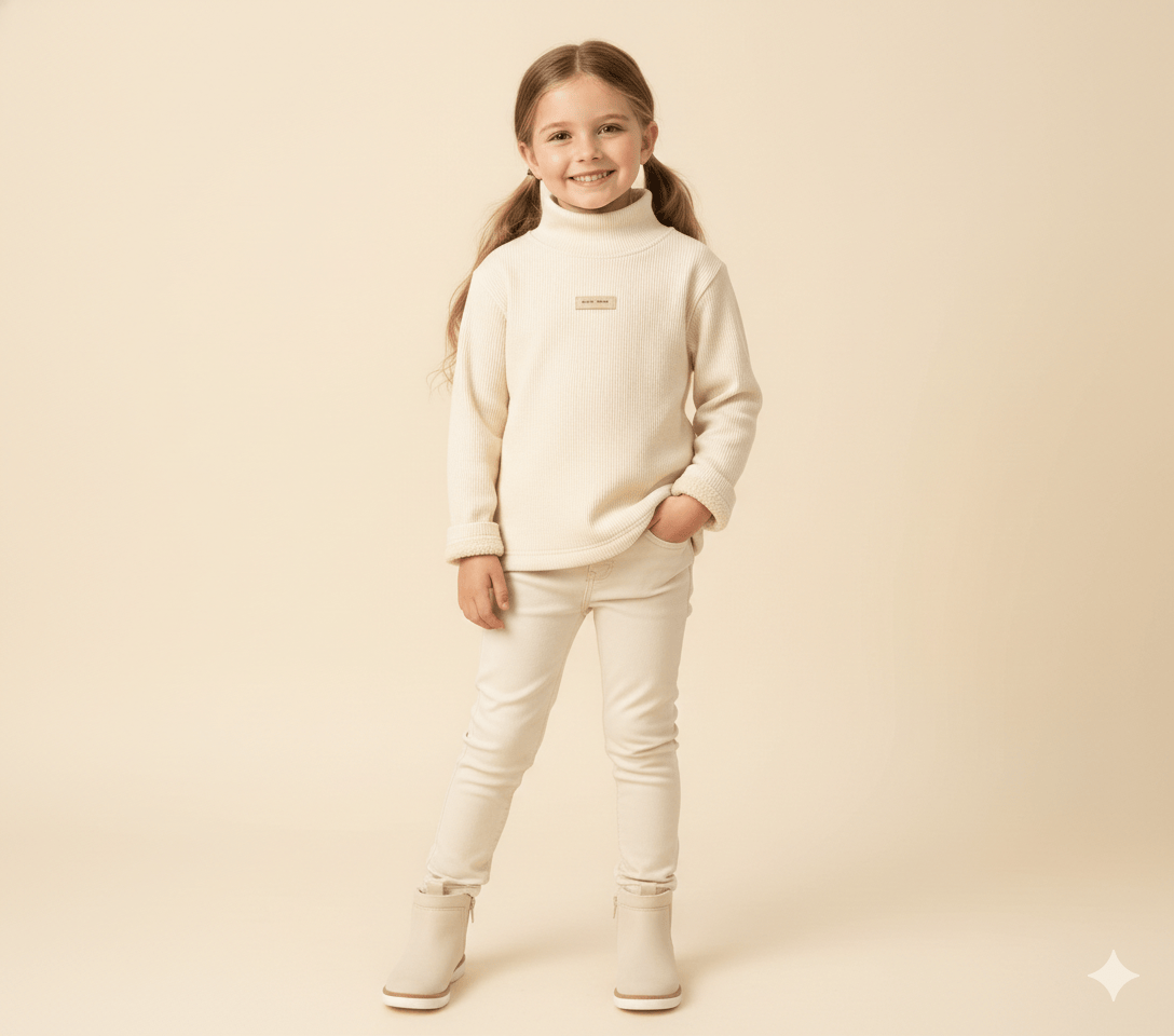 Unisex Mock Neck Long-Sleeve Pullover