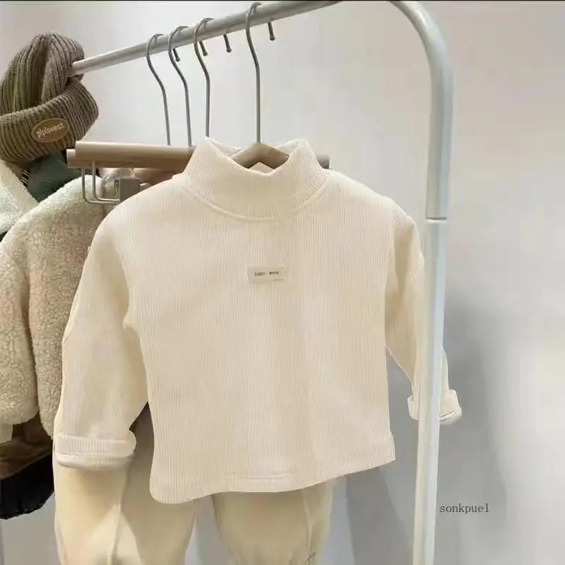 Unisex Mock Neck Long-Sleeve Pullover