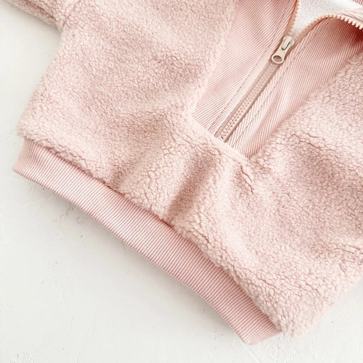 Unisex Toddler and Baby Cozy Sherpa Half-Zip Sweatshirt