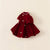 Girl's Clothing Velvet Red Puff Sleeve Party Dress