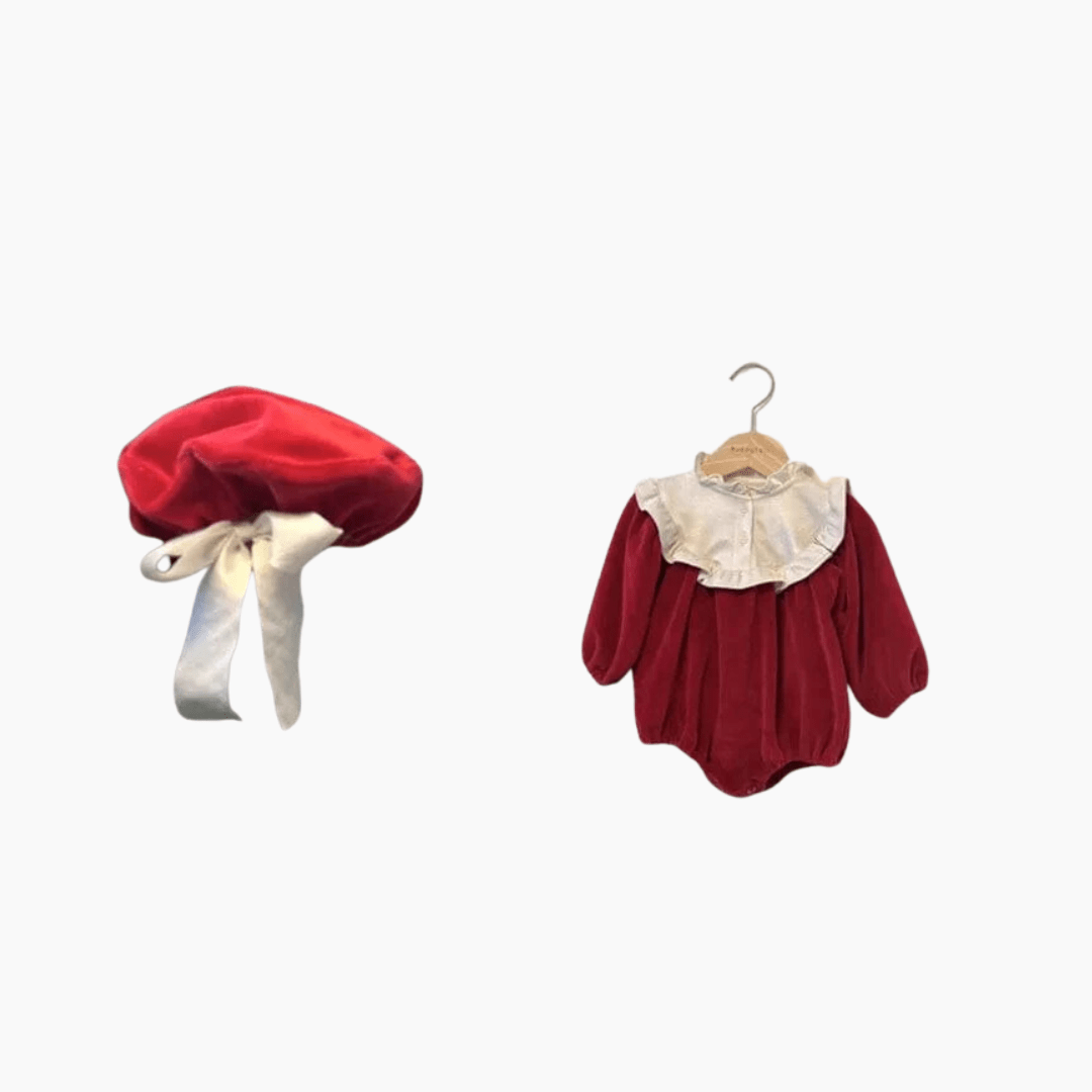 Vintage-Inspired Velvet Bubble Romper