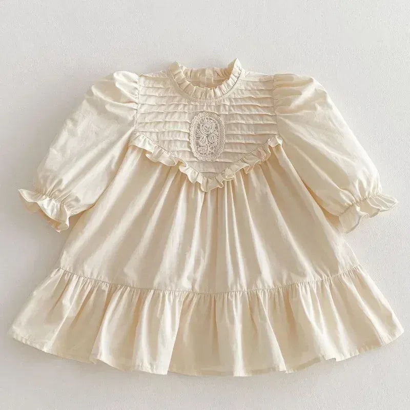Apricot / 9M Vintage Lace Princess Dress