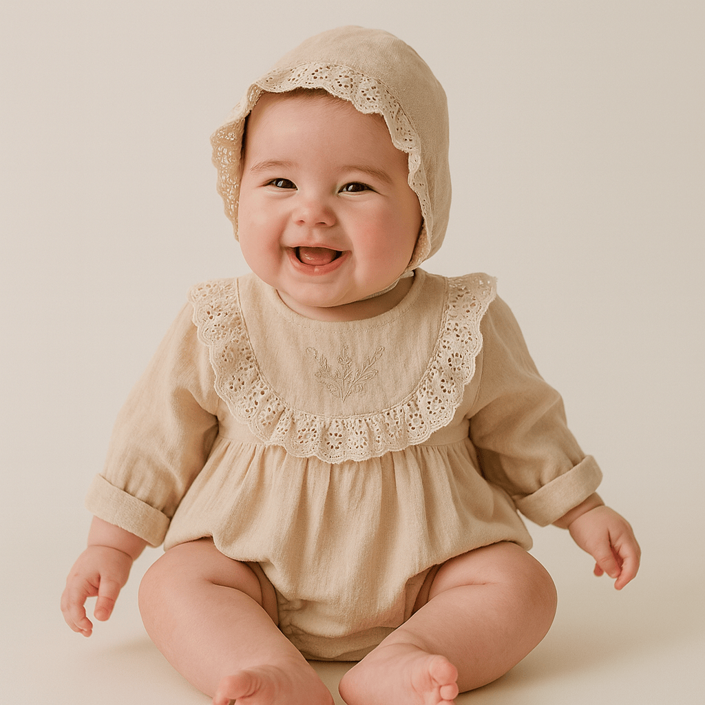 Girl's Clothing Vintage Lace Romper and Hat