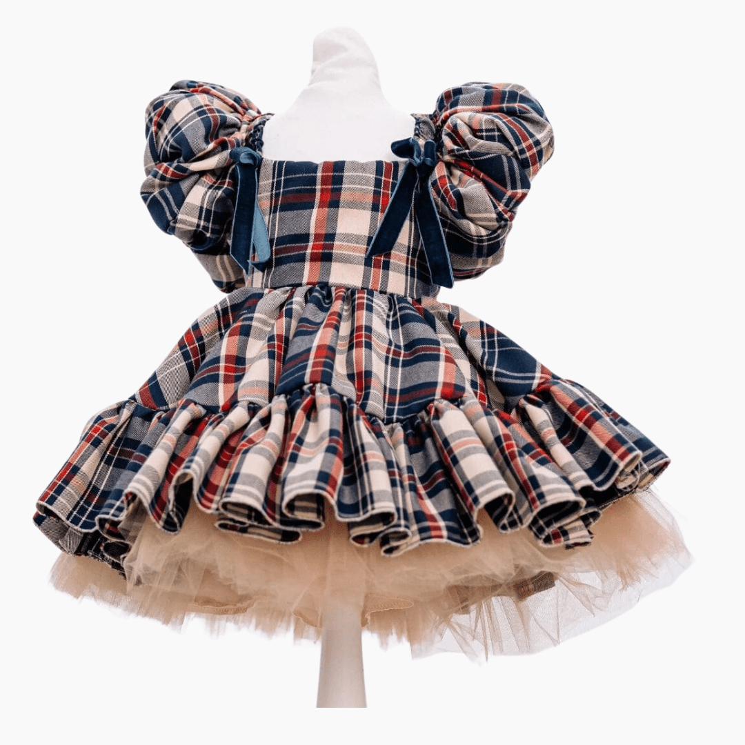 Vintage Princess Plaid Dress, Plaid Dress / 10T