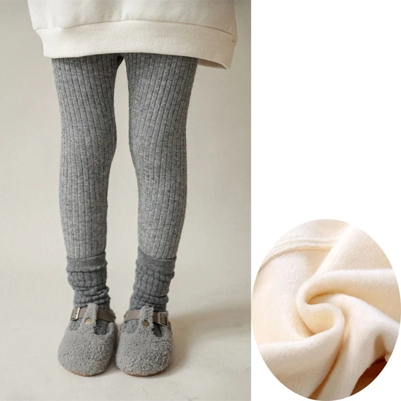 GRAY / 5T Warm Fleece Pants for Girls