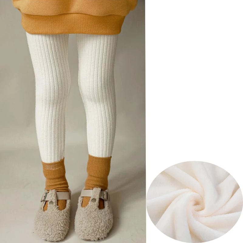 Ivory / 5T Warm Fleece Pants for Girls