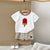 Watermelon Ice Cream T-Shirt and Stripe Shorts Set